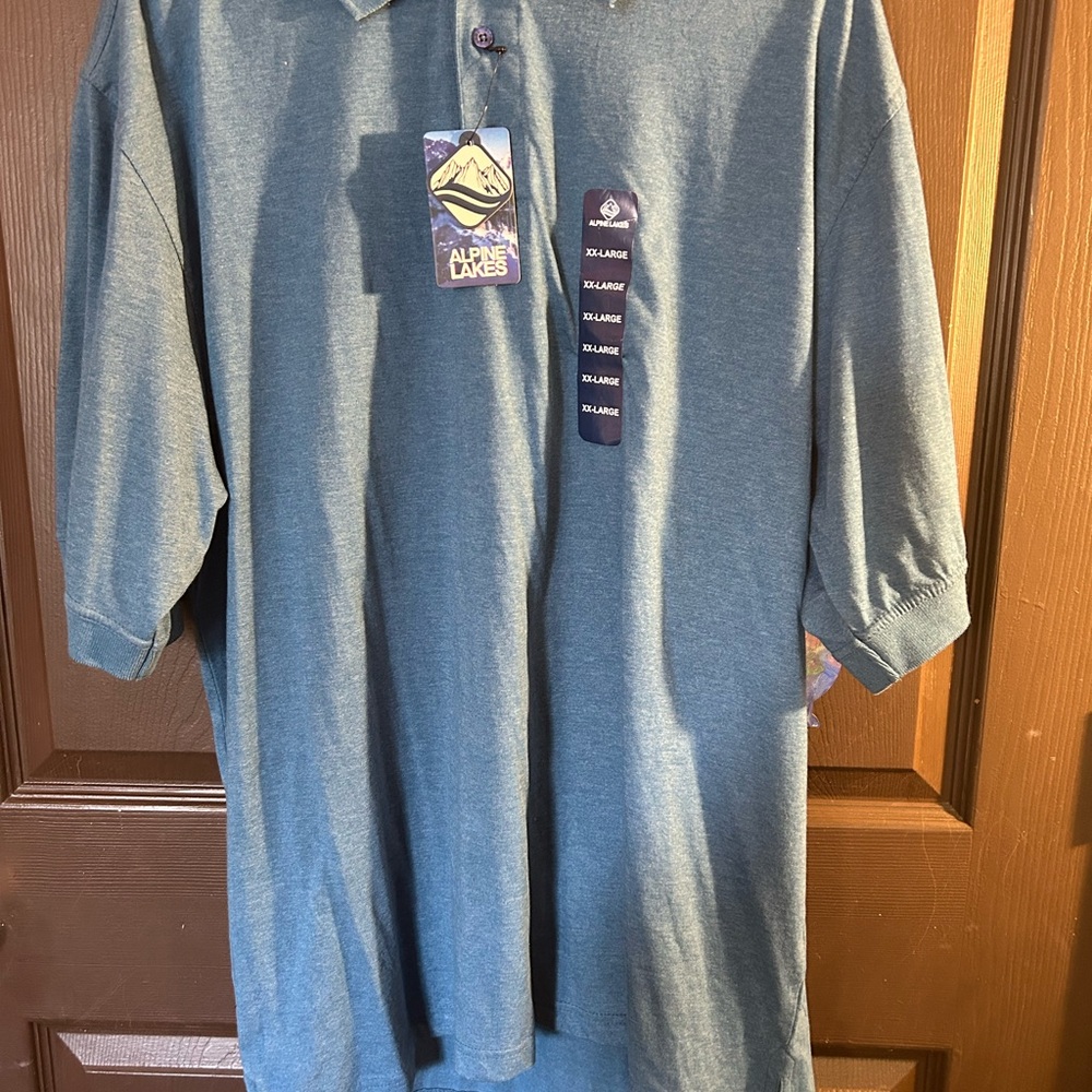 Alpine Lakes Men's Blue Short Sleeve Shirt Size XXL. New